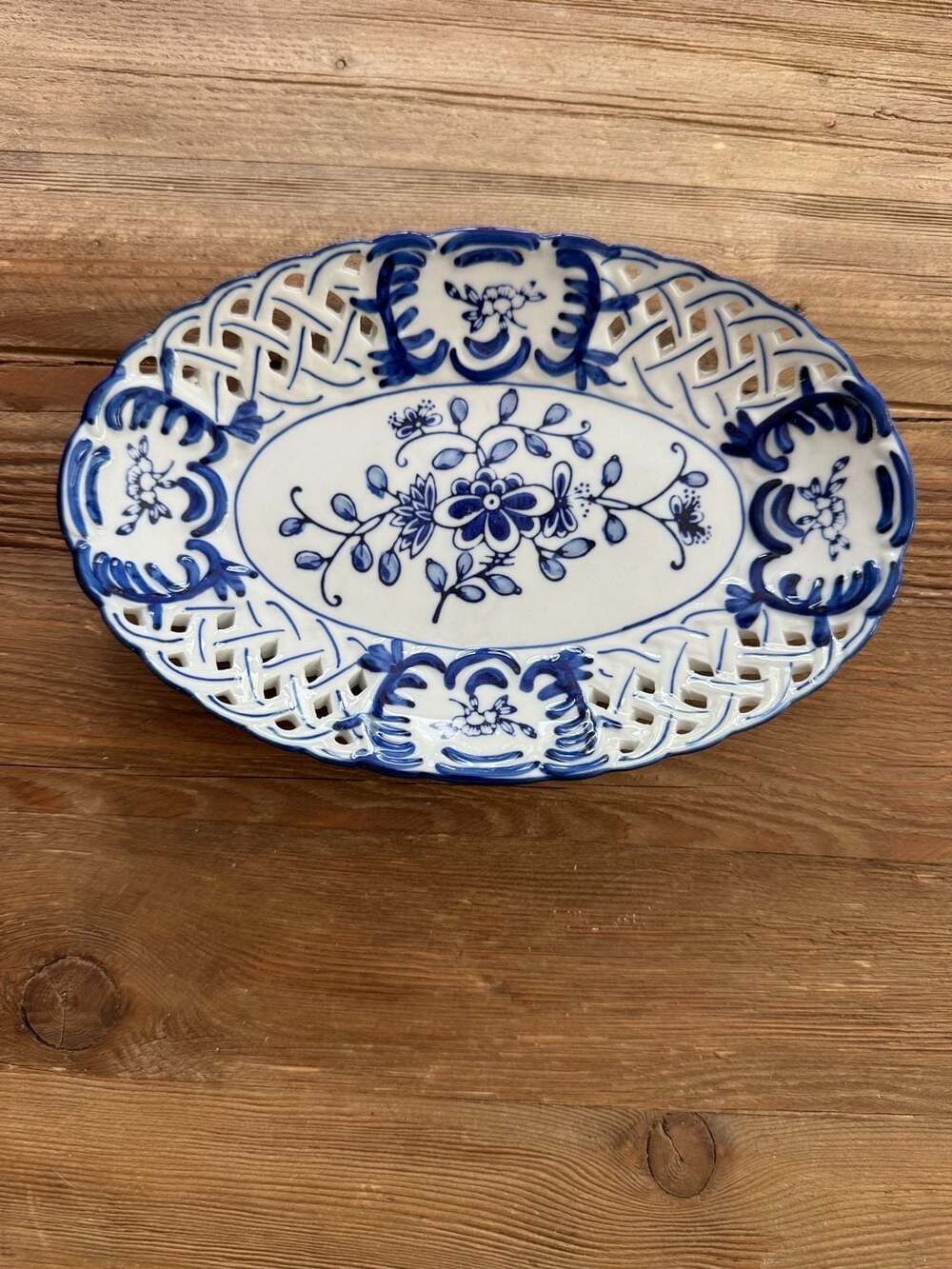 Vintage Lillian Vernon - Blue & White Porcelain Plate